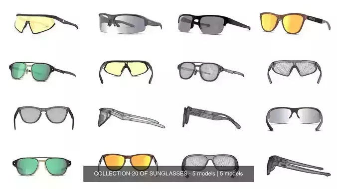 COLLECTION-20 OF SUNGLASSES - 5 models 