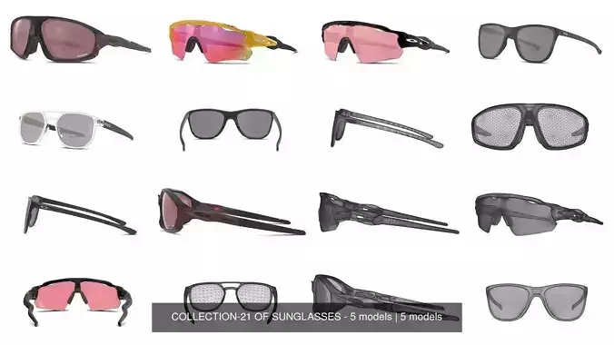 COLLECTION-21 OF SUNGLASSES - 5 models 