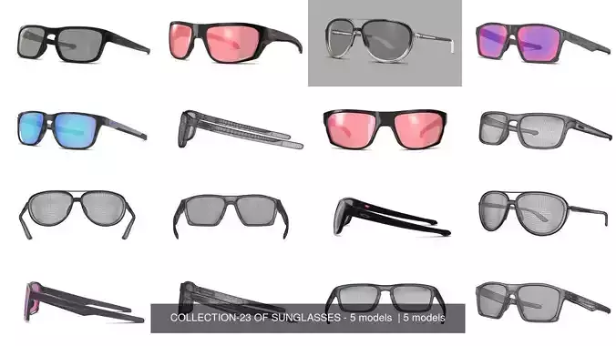 COLLECTION-23 OF SUNGLASSES - 5 models  