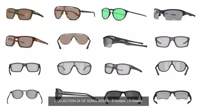 COLLECTION-24 OF SUNGLASSES - 5 models  