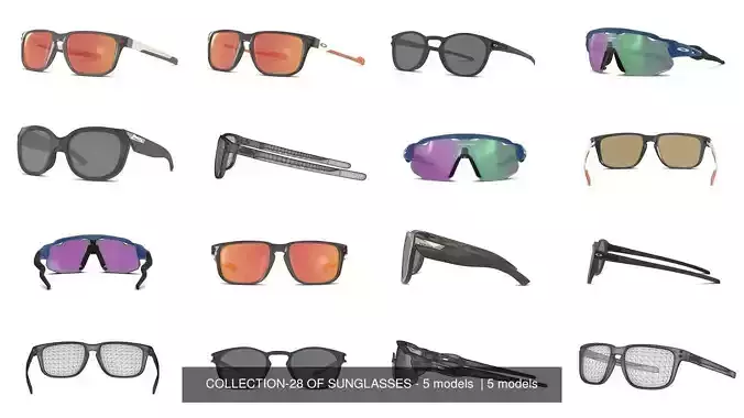 COLLECTION-28 OF SUNGLASSES - 5 models 