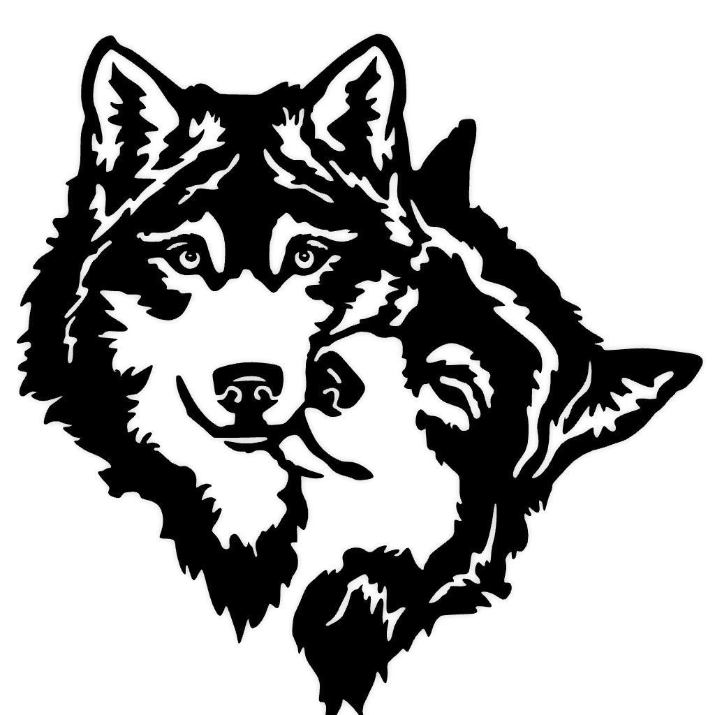 Wolf With Wolf Wall Decor 3D print model_2