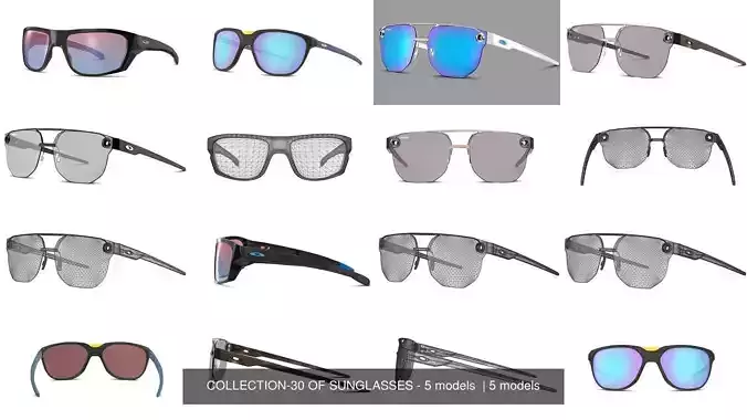 COLLECTION-30 OF SUNGLASSES - 5 models  