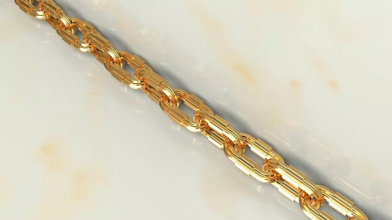 Cuban Chainlink Hermes  Necklace or bracelet 3D print model_0