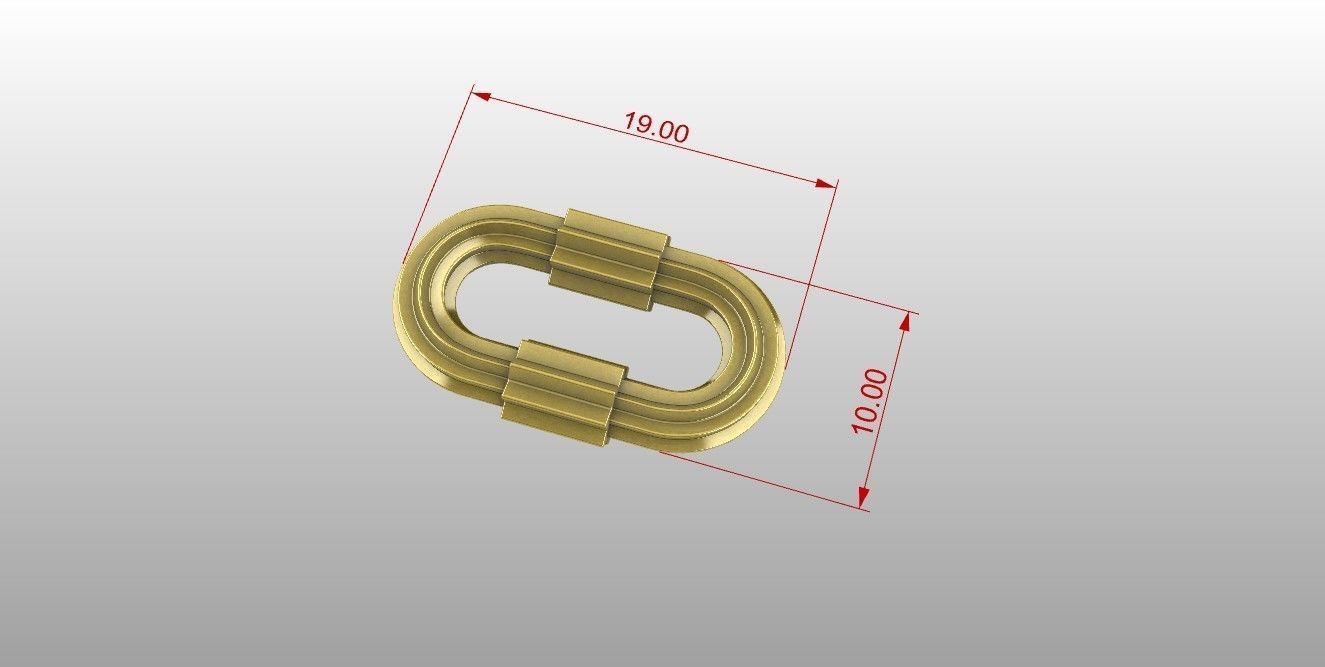 Cuban Chainlink Hermes  Necklace or bracelet 3D print model_5