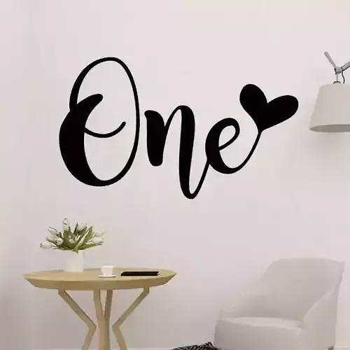 One Love Sticker 3D print model