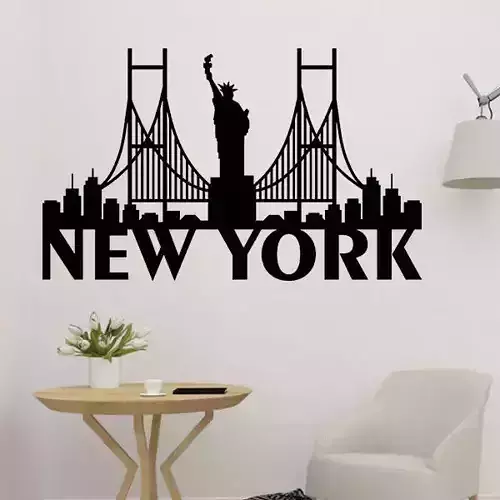 New York Symbol 2D Wall Decor 3D print model