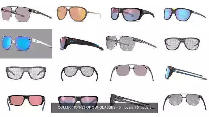 COLLECTION-33 OF SUNGLASSES - 5 models  