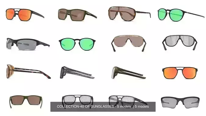COLLECTION-40 OF SUNGLASSES - 5 models  