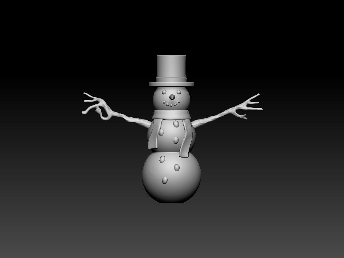 SNOWMAN Free 3D print model_2