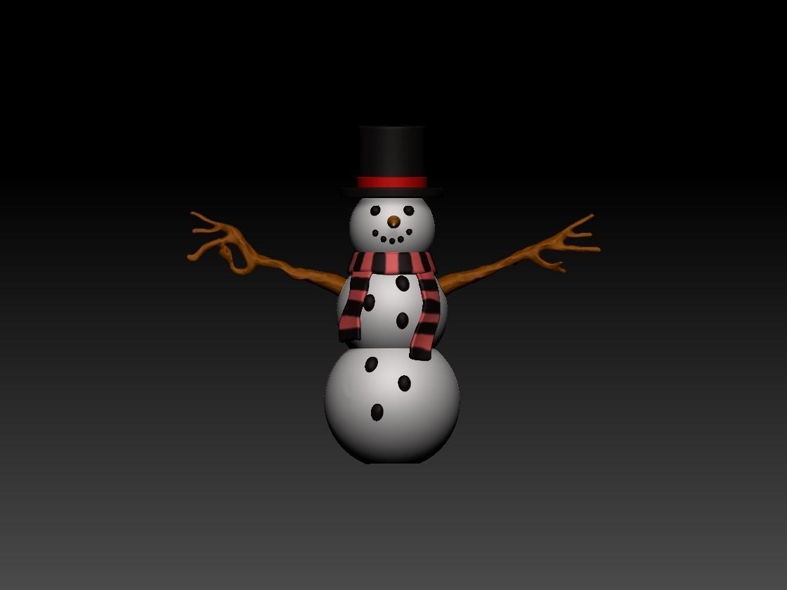 SNOWMAN Free 3D print model_1