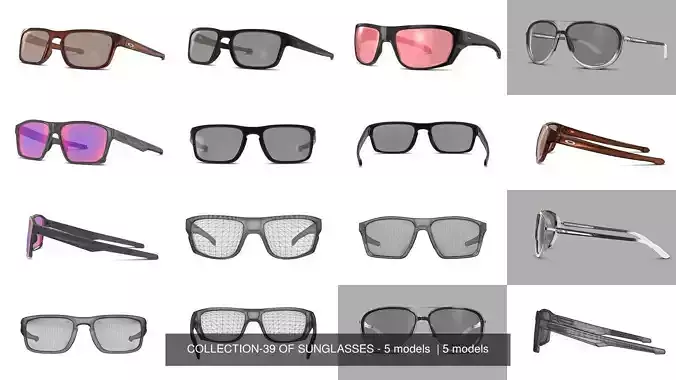 COLLECTION-39 OF SUNGLASSES - 5 models  