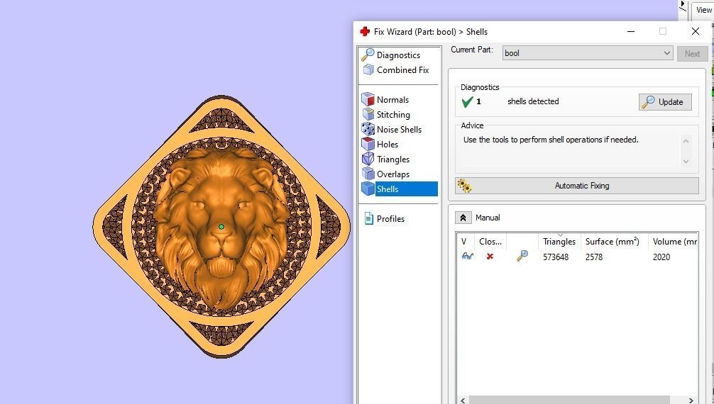 lion men ring 3D print model 3D print model_14