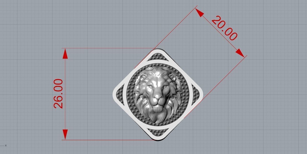 lion men ring 3D print model 3D print model_11