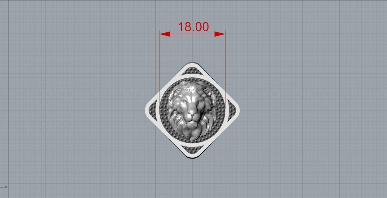 lion men ring 3D print model 3D print model_9