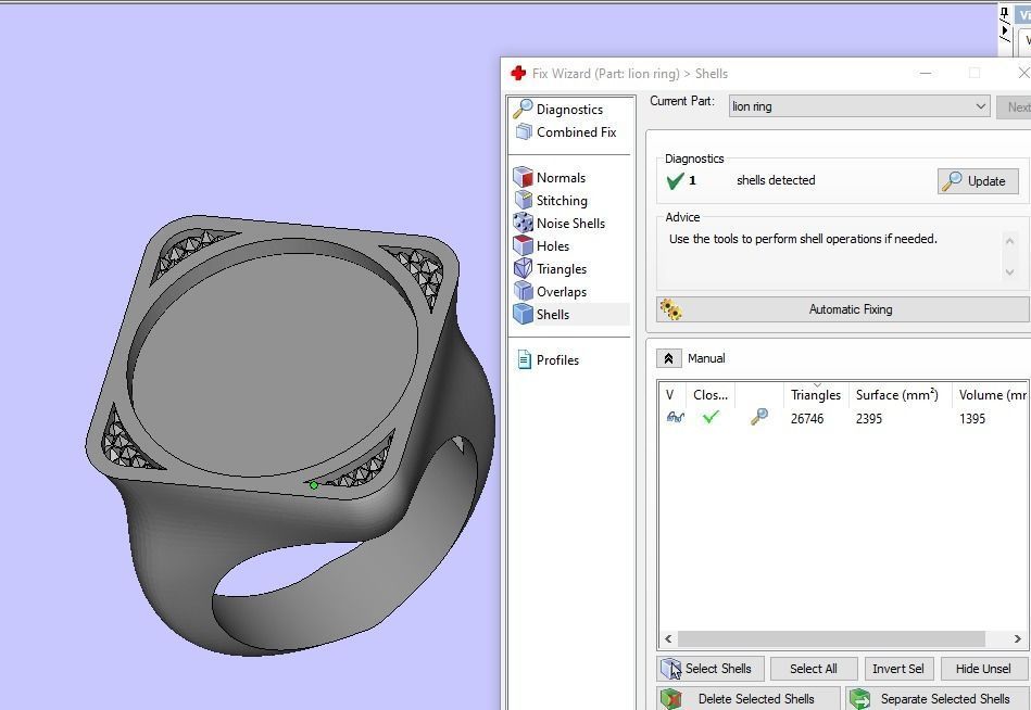 lion men ring 3D print model 3D print model_15