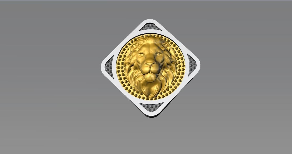 lion men ring 3D print model 3D print model_2