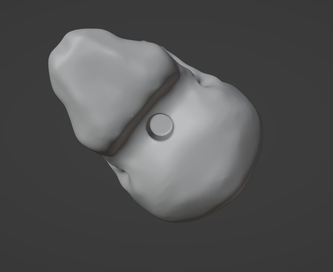 Skull Controller Knob for 3D print and use as base mesh 3D print model_5