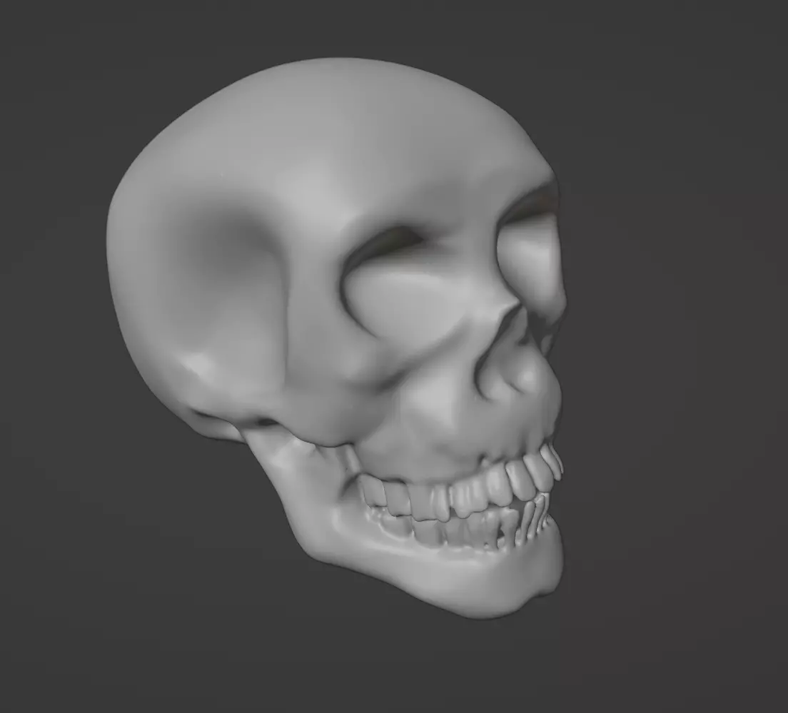 Skull Controller Knob for 3D print and use as base mesh 3D print model_0