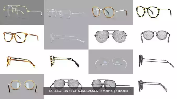 COLLECTION-41 OF SUNGLASSES - 5 models  