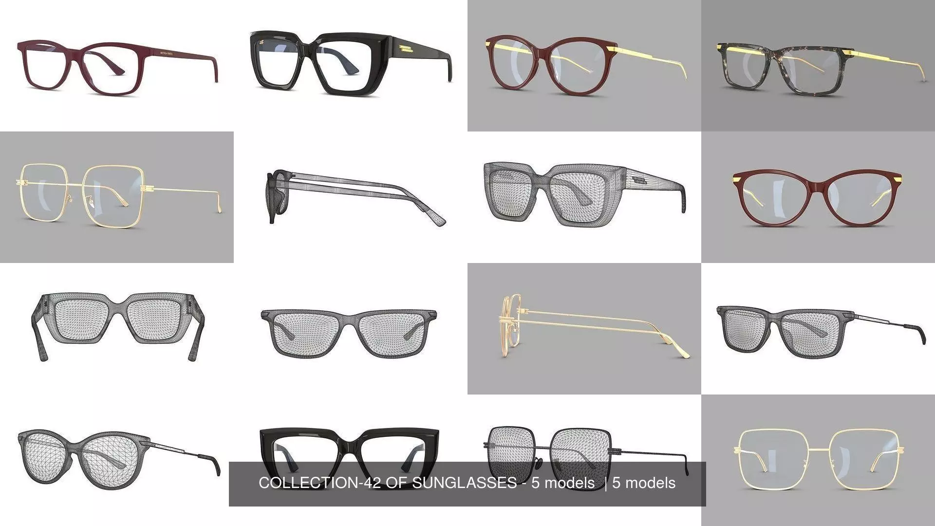 COLLECTION-42 OF SUNGLASSES - 5 models _0