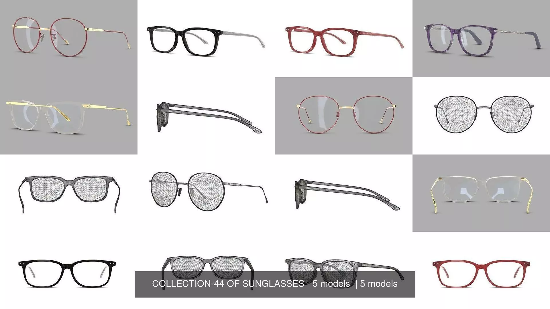 COLLECTION-44 OF SUNGLASSES - 5 models _0