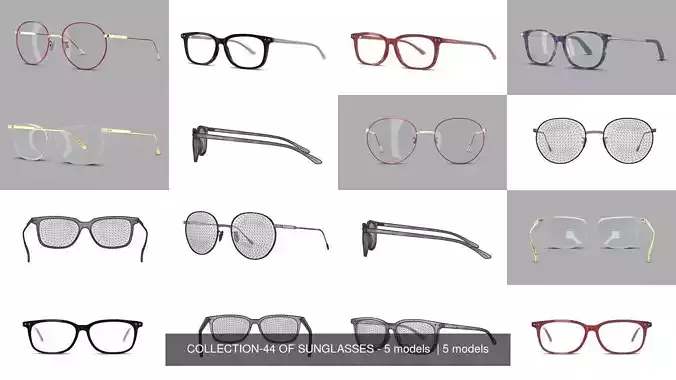 COLLECTION-44 OF SUNGLASSES - 5 models COLLECTION-44 OF SUNGLASSES - 5 models