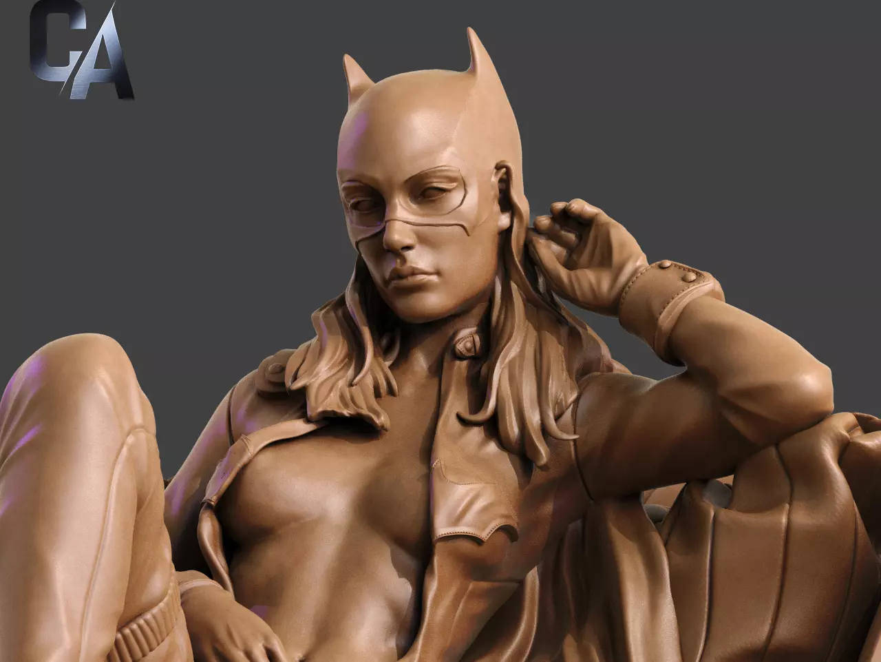 Batgirl 3D Print joker on chair 3D print model