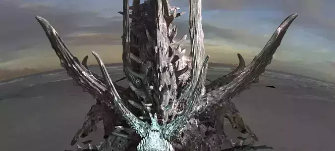 Alien Dragon God Bone Massive 2 Cliffs  3D model