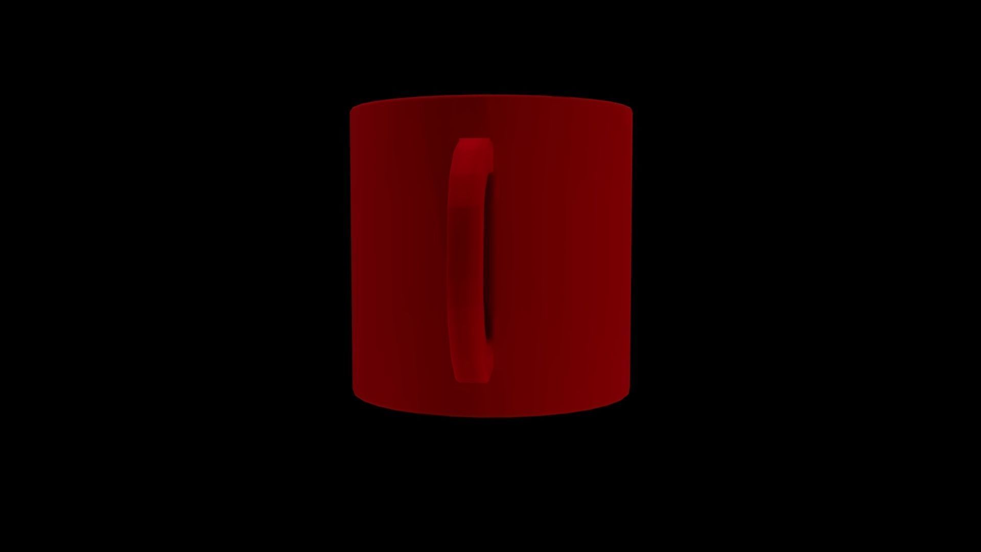 Basic Red Mug Made In Blender and Textured In Substance Painter Low-poly 3D model_6