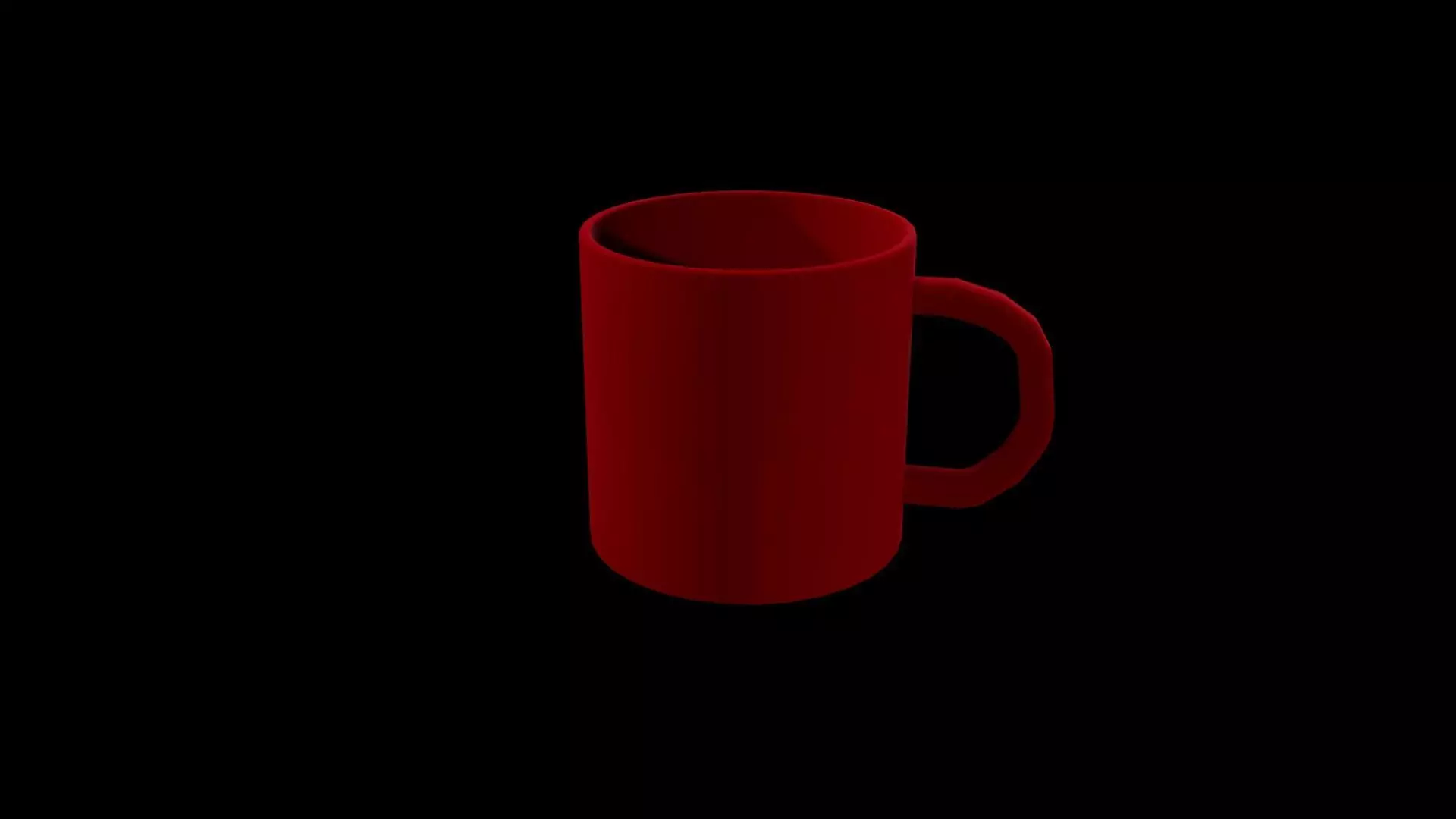 Basic Red Mug Made In Blender and Textured In Substance Painter Low-poly 3D model_0