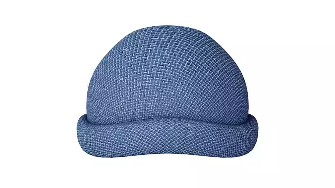 Fabric hat Low-poly 3D model