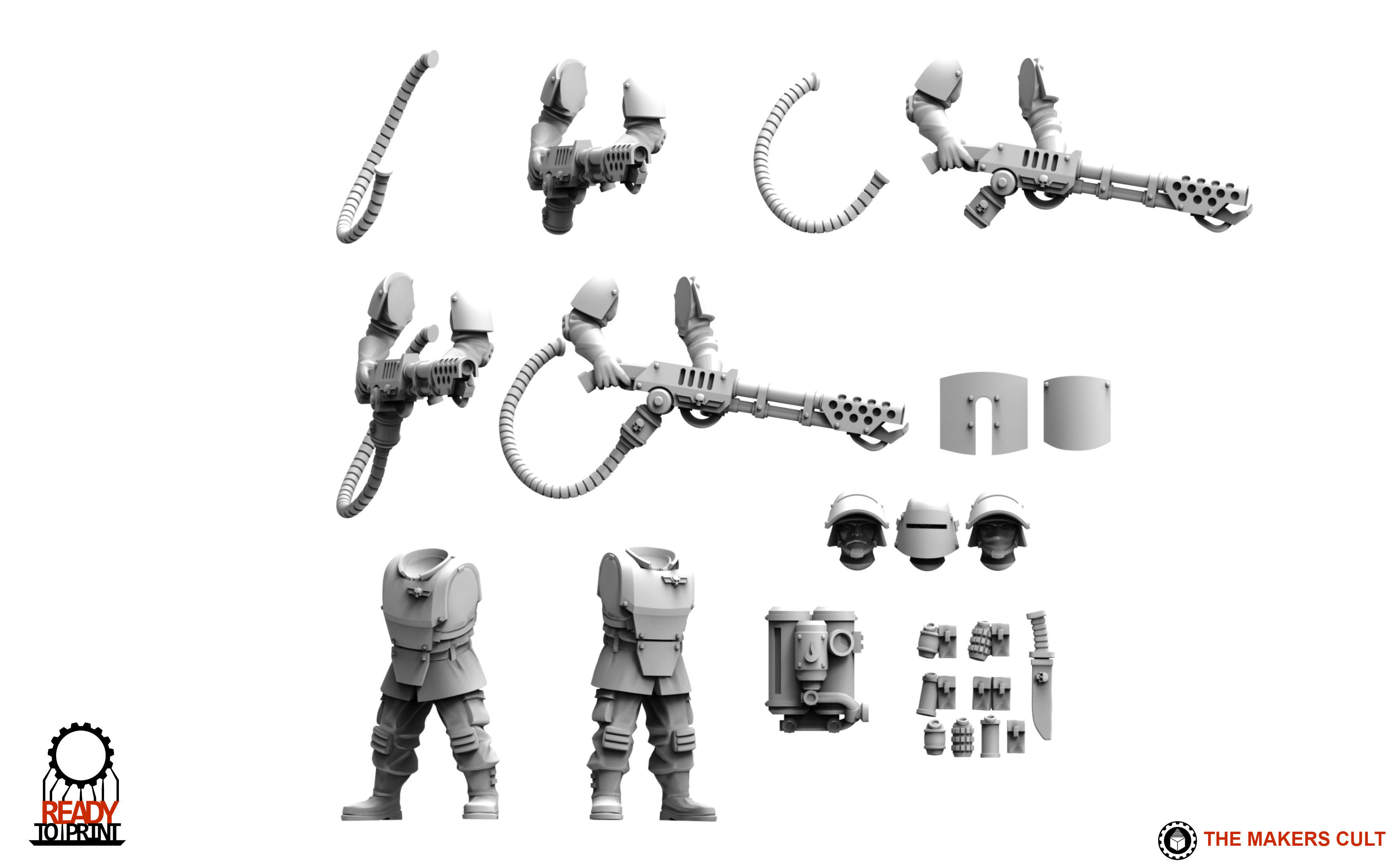 Universal Guard - Heavy Flamer 3D print model_3