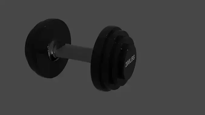 200LB Dumbbell Made in Blender Photoshop and Substance Painter