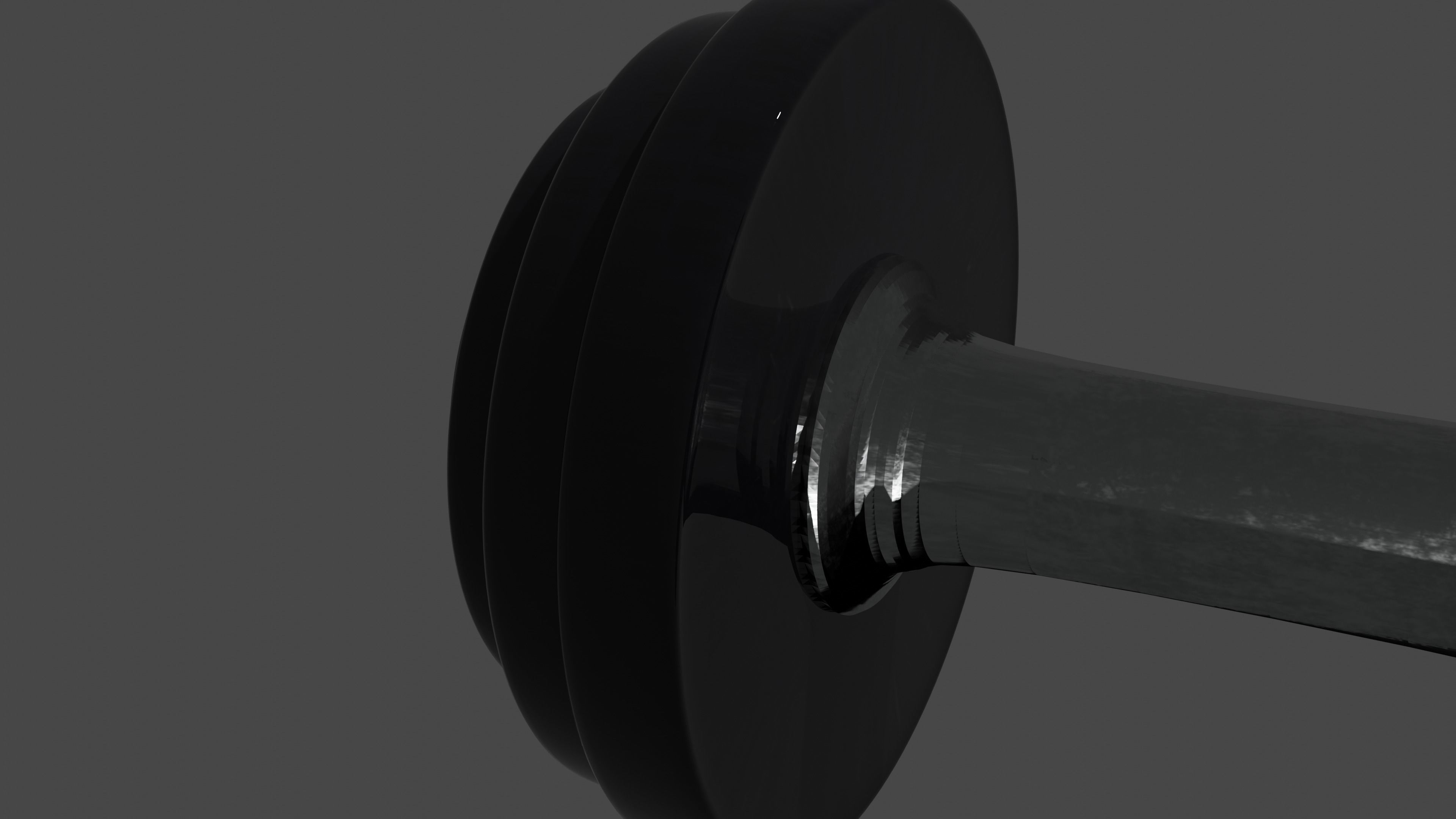 200LB Dumbbell Made in Blender Photoshop and Substance Painter Low-poly 3D model_2