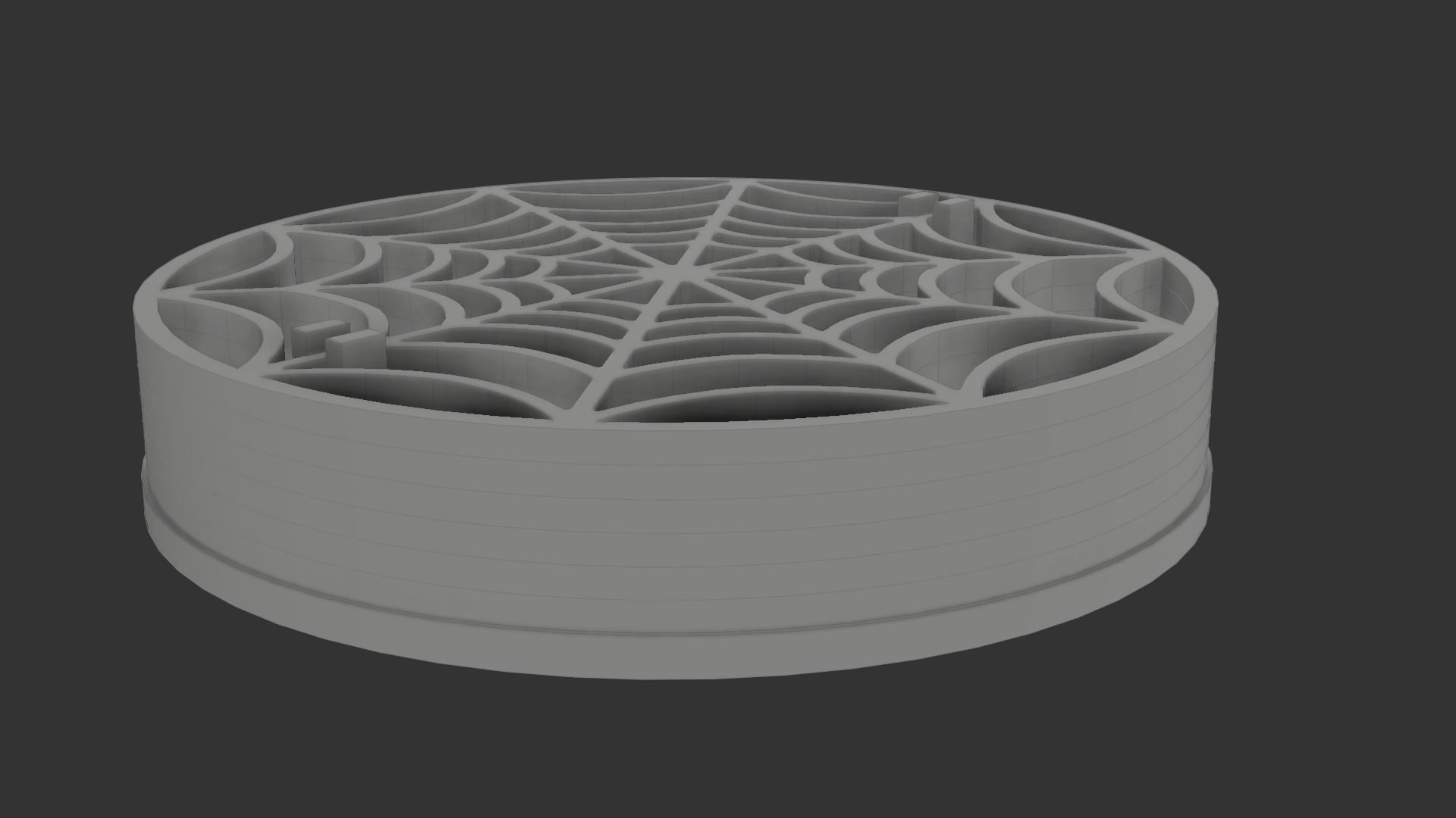 Spider web coaster 3D print model_1