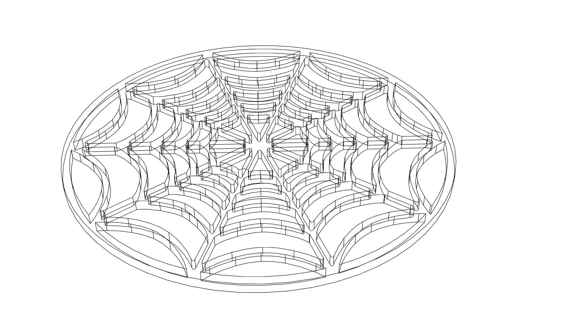 Spider web coaster 3D print model_4