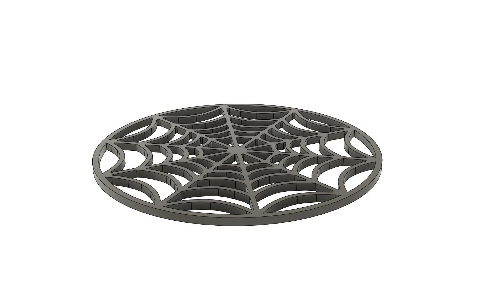Spider web coaster 3D print model_2