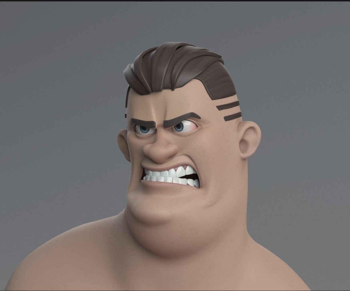 man Full body rig and full facial rig 3D model_3