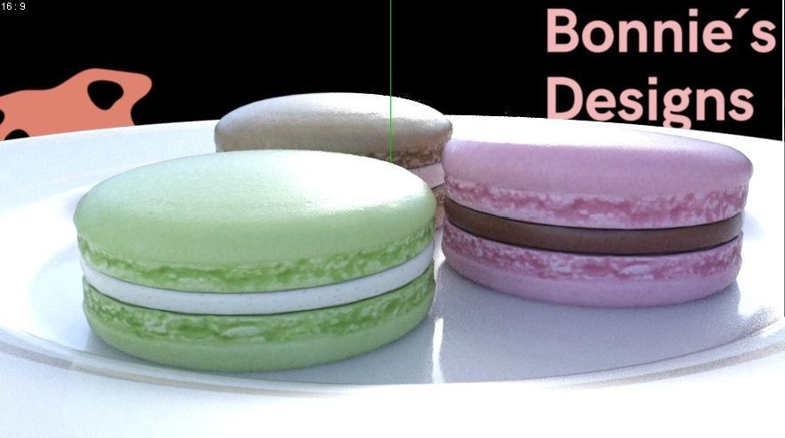 Macaroons macaron 3D model_2