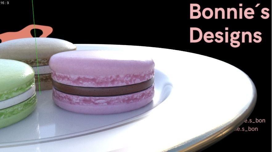 Macaroons macaron 3D model_1