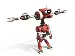 U-Bot Red Robot 3D model