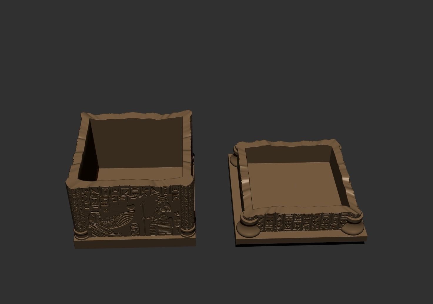 Ancient box 3D print model_7