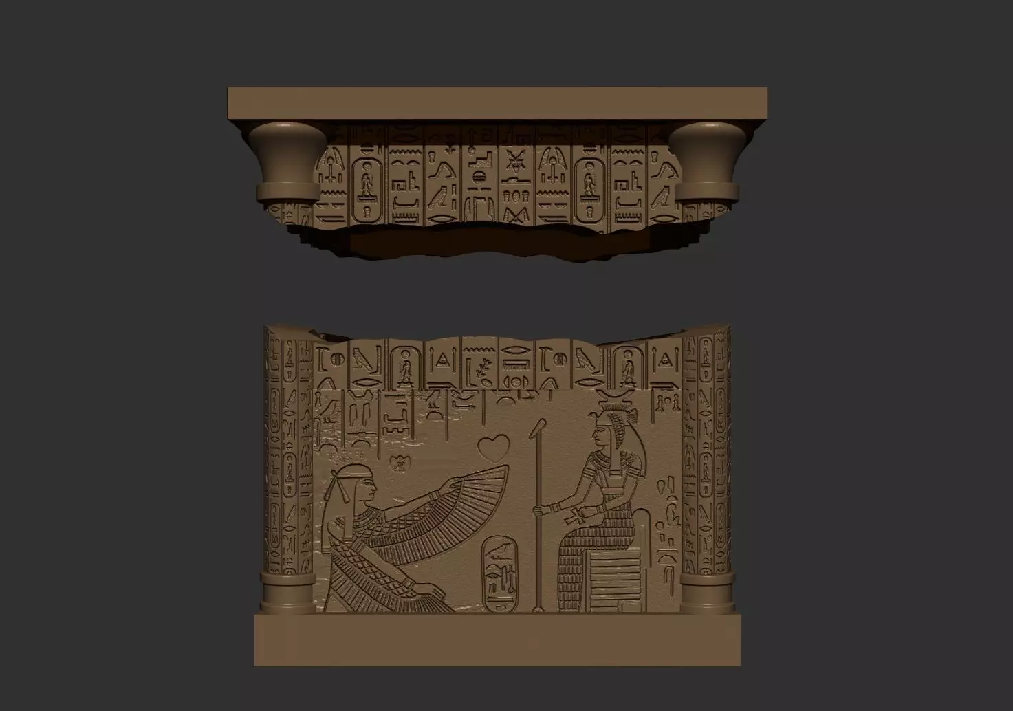Ancient box 3D print model_0