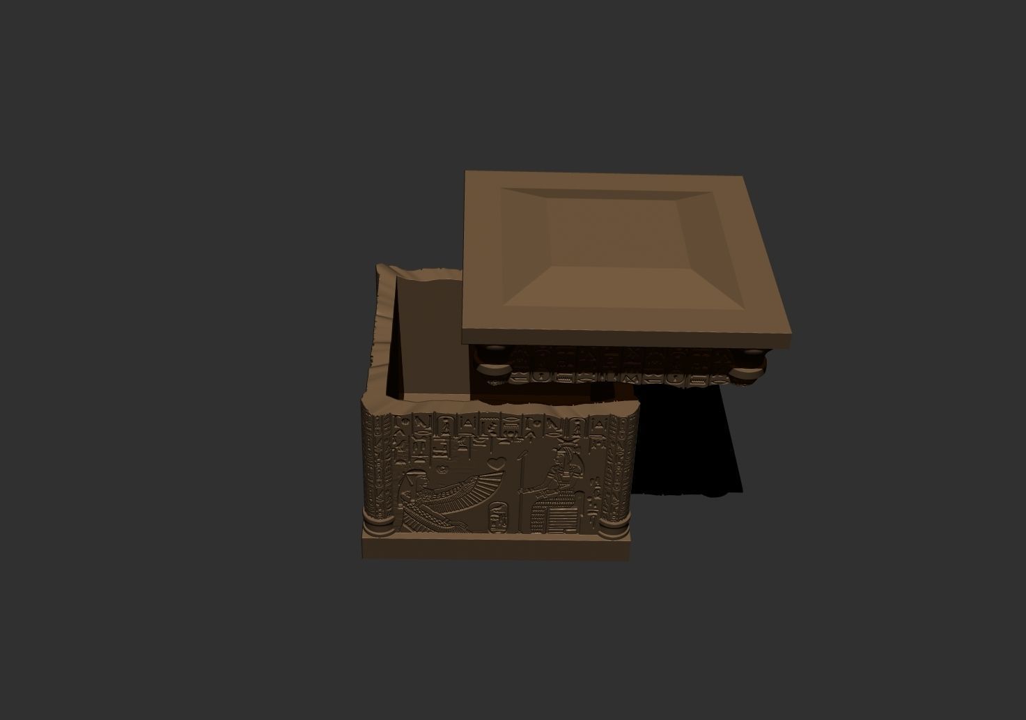 Ancient box 3D print model_9