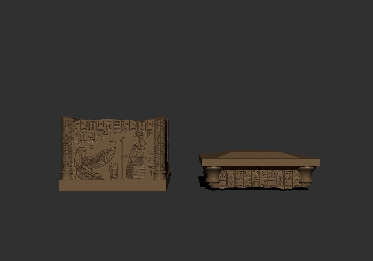 Ancient box 3D print model_8
