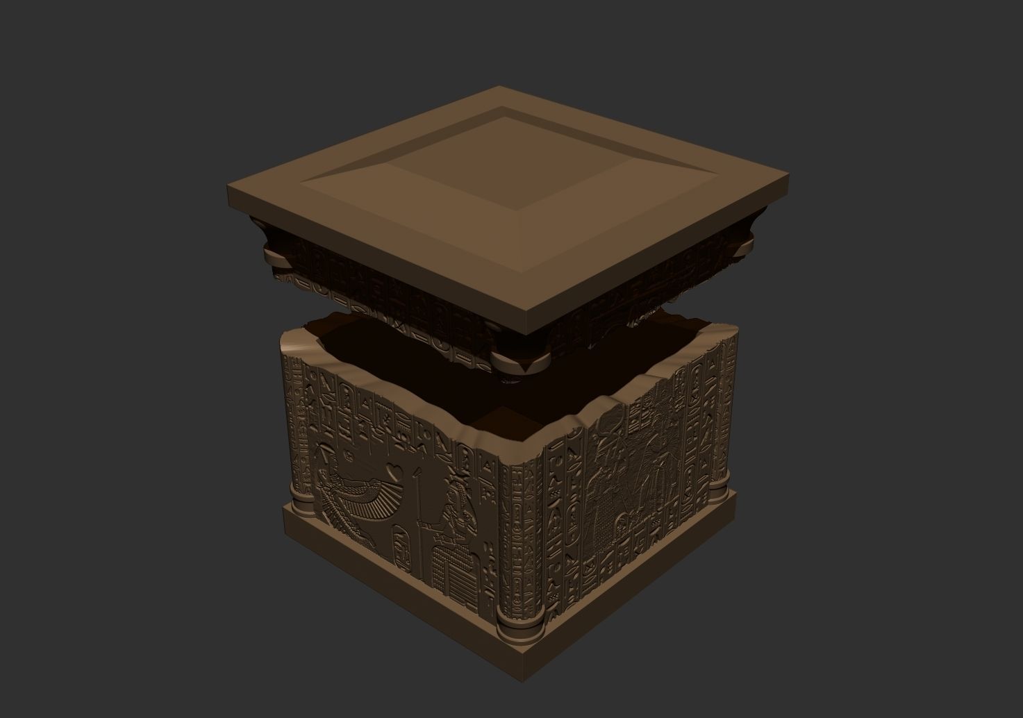 Ancient box 3D print model_6