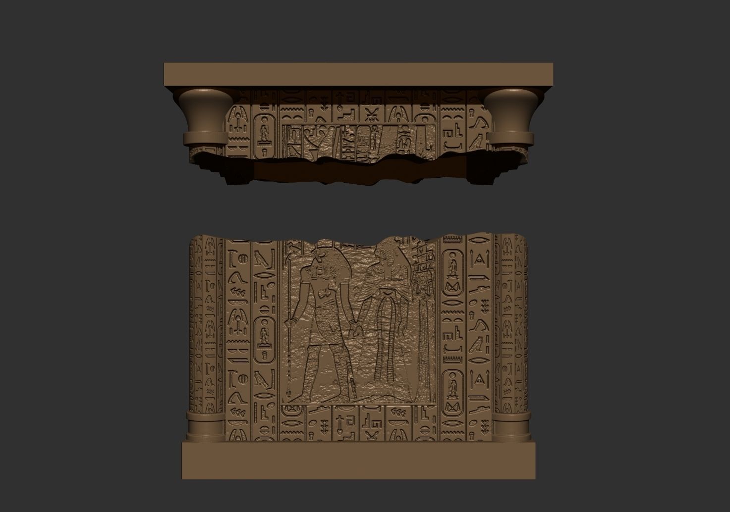 Ancient box 3D print model_3