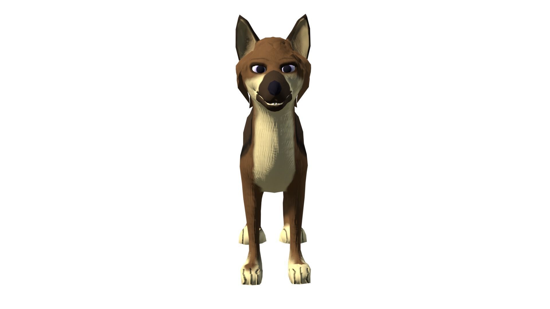 Stylized Dog Game Ready Rigged Low-poly 3D model_5