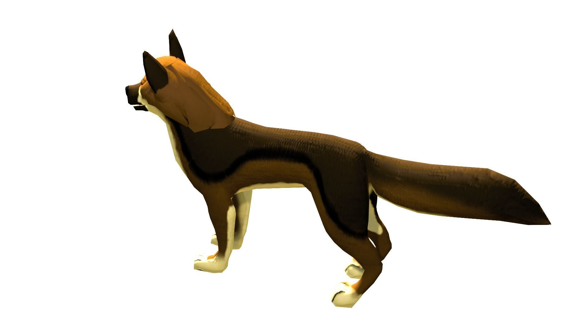 Stylized Dog Game Ready Rigged Low-poly 3D model_7